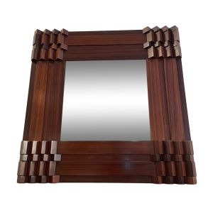 Miroir en palissandre de Luciano Frigerio pour Desio, 1970's