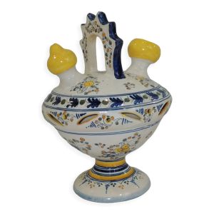 Gargoulette cruche en terre cuite vernissée vintage pichet