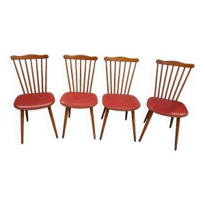 Série de 4 chaises Baumann Menuet, vintage années 1970