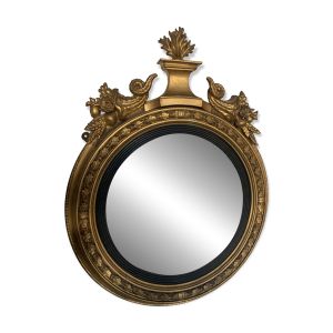Miroir sorcière en bois sculpté doré XIX siècle