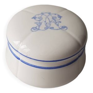 Boîte à bijoux, bonbonnière en Porcelaine Yves Delorme éditée par Gien