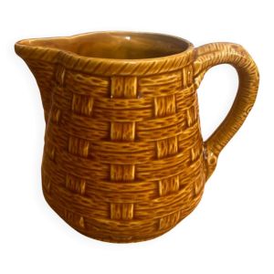 pichet vintage de bistrot Digoin Sarreguemined tressé