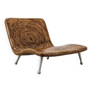 Fauteuil vintage en noix de coco par Clayton Tugonon, Snug, années 2000