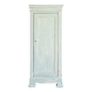 Armoire ancienne bonnetière rénovée - vert liberty