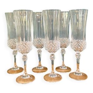 Flûtes à champagne en cristal d’Arques