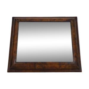 Très grand Miroir Psyché en bois de noyer. Miroir cache bible orthodoxe. XIXème. 53X63 cm - 20,86X24