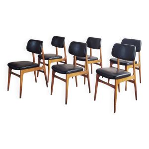 Lot de 6 chaises vintage Stella style scandinave