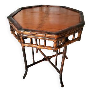 Table basse en osier et bambou