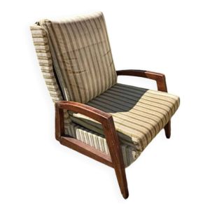 Fauteuil lounge Steiner rené jean caillette freespan années 50