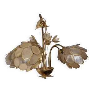 lustre fleurs de lotus en nacre