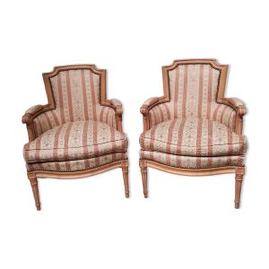 Paire de bergere style Louis XVI