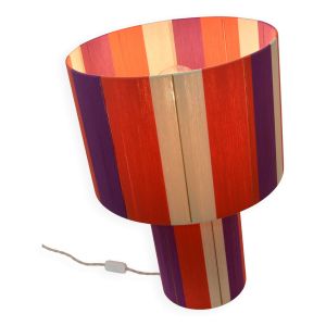 Grande lampe à poser l'Elégante prune corail