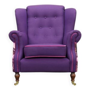 Fauteuil à oreilles classique dans le style de Howard & Sons, années 1960