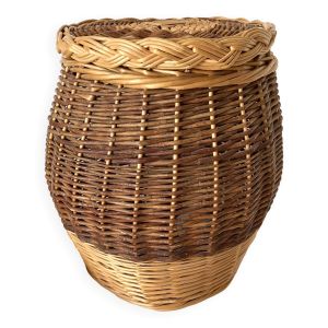 Coffre de rangement, panière en osier tressé