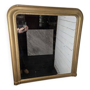 Ancien miroir doré et biseauté style Louis Philippe