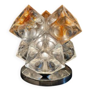 Lampe cubes en verre de stella par poliarte verona desing albino poli '' 197