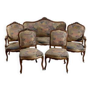 Salon de style Louis XV en Noyer – 1920