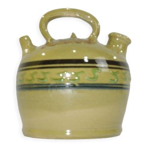 Gargoulette cruche en terre cuite vernissée vintage pichet