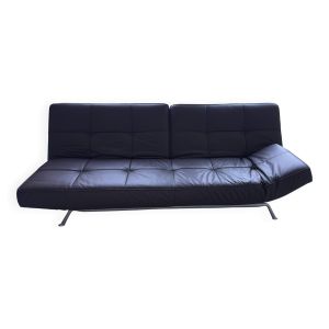 Canapé 3 places cuir marron Cinna Mourgue Pascal