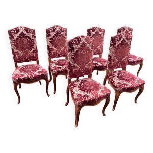 6 chaises de style Louis XV
