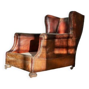 Fauteuils Chesterfield XXème à oreille