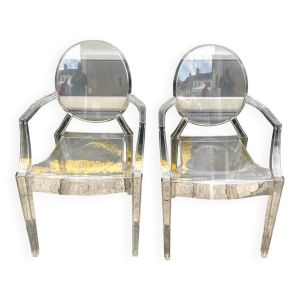 2 fauteuils Louis Ghost par Starck