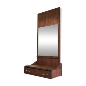 Miroir scandinave vintage teck palissandre années 1970