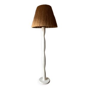 Lampadaire art déco 1950 bois et corde