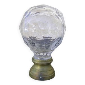 Boule d'escalier en cristal ancienne