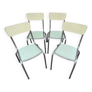 4 chaises en Formica des années 50 France