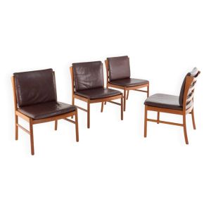 Ensemble de 4 chaises japonaise par Hita Kogei 'Nikko