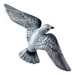 Statuette murale oiseau tourterelle en céramique fait main