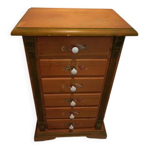 Chiffonnier en pin 6 tiroirs