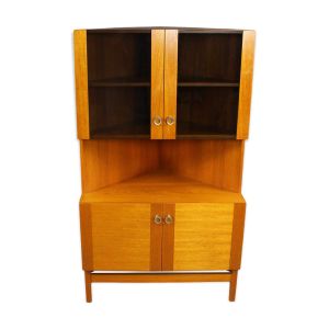 Vitrine d'angle en teck par P.Rimme, années 1960