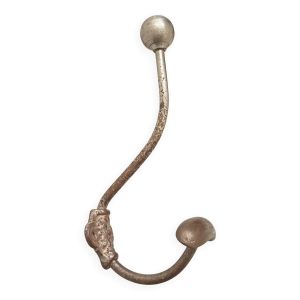 Patère porte manteau mural ancien en acier