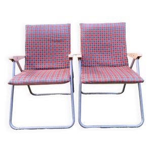 Paire de Fauteuils jardin pliants vintage Kettler Allemagne