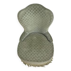 Fauteuil crapaud en velours vert