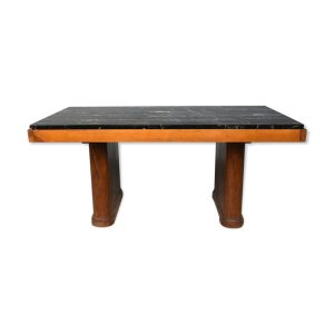 Table de salle à manger 1940 palissandre plateau en portor