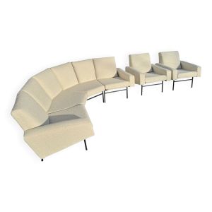 Rare canapé panoramique + 2 fauteuils ''G10'' de Pierre Guariche édition Airborne