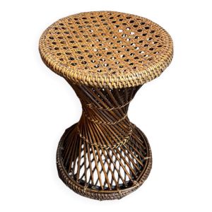 Tabouret de style tam-tam en osier