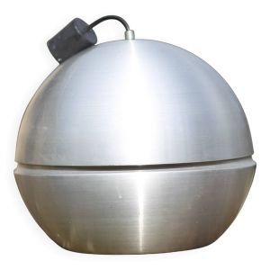 Suspension space age aluminium, lampe de plafond vintage, lampe boule
