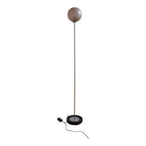 Lampadaire vintage globe en verre rose nacré