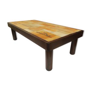 Table basse Vallauris de Raymonde Leduc gres modele aux herbiers vintage