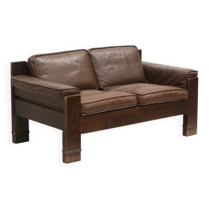 Canapé vintage en cuir moderne du milieu du siècle 757 par Harry de Groot pour Leolux, années 70