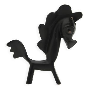 Sculpture cheval stylisé en bronze, années 50