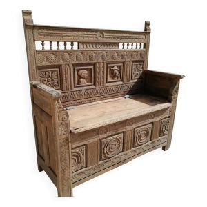 Banc coffre breton ancien
