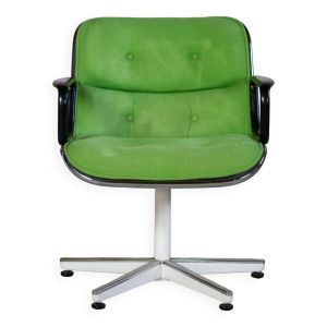 Fauteuil executive vert de Charles Pollock pour Knoll, 1960