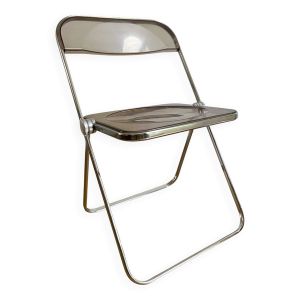 Chaise Plia plexi fumé par Giancarlo Piretti