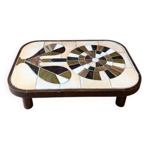 Table basse Roger Capron, « Fleur » Vallauris, France, 1970