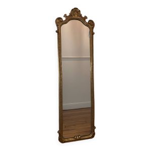 Miroir rectangulaire doré de style Baroque